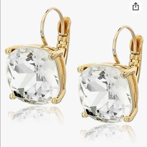 Kate Spade Cushion Cut Clear CZ Lever-back Earrings